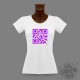 Donna slim T-Shirt QR-code - Célibataire, Blu
