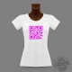 Frauen slim T-Shirt QR-code - Célibataire, Magenta