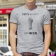 Uomo moda umoristica T-Shirt - Fifty Shades of Beer (Cinquanta sfumature di grigio)