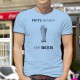Uomo moda umoristica T-Shirt - Fifty Shades of Beer (Cinquanta sfumature di grigio)