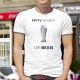 Fifty Shades of Beer ★ Cinquante Nuances de Bières ★ T-shirt humoristique homme avec une bière pression et de 50 nuances de Grey