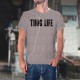 Men's Funny Fashion T-Shirt - THUG LIFE, Ash Heater