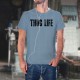 Men's Funny Fashion T-Shirt - THUG LIFE, Blizzard Blue