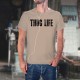 T-Shirt humoristique mode homme - THUG LIFE, November White