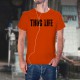 Men's Funny Fashion T-Shirt - THUG LIFE, Safety Orange