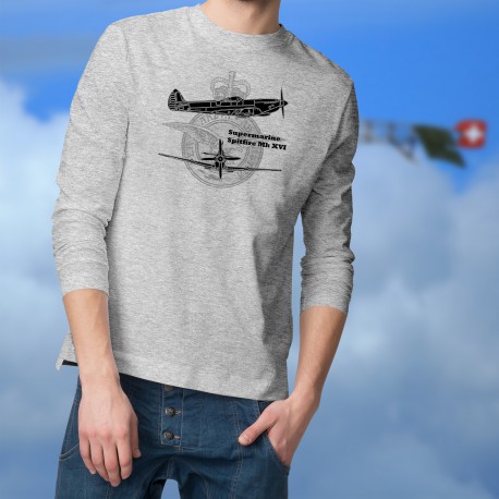 Sweatshirt - aereo da caccia - Supermarine Spitfire MkXVI, Ash Heater