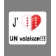 Sticker - J'aime un Valaisan - Adesivo per Automobile