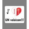 Sticker - J'aime un Valaisan - pour voiture