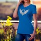 Women's Fashion cotton T-Shirt - Venus Angel, 51-Royal Blue
