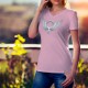 T-shirt mode coton Dame - Vénus angélique, 52-Rose Pâle