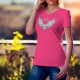 Frauen Mode Baumwolle T-Shirt - Venus Engel, 57-Fuchsia