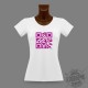 Frauen slim T-Shirt QR-code - Célibataire, Violet