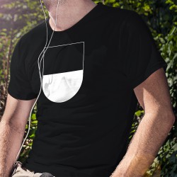 Uomo cotone T-Shirt - Stemma del cantone di Friburgo
