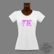 Women's Slim Funny T-Shirt - Ne pas toucher aux filles, Magenta