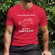 Men's Fashion cotton T-Shirt - Vintage Deuche, 40-Red