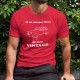 T-shirt coton mode homme - Vintage Deuche, 40-Rouge
