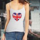 Top débardeur mode dame - Coeur British, White