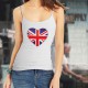 Women's style fashion Top - British Heart, White
