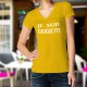 Frauen lustige Mode Baumwolle T-Shirt - Je suis DZODZETTE, 34-Sonnenblumengelb