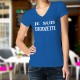 Frauen lustige Mode Baumwolle T-Shirt - Je suis DZODZETTE, 51-Royal