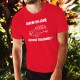 T-shirt coton mode homme - Deuche un Jour, 40-Rouge