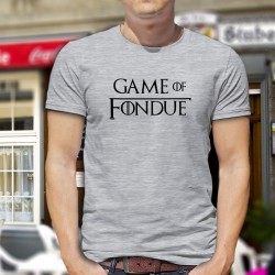 Humoristisch Herrenmode T-Shirt - Game of Fondue, Ash Heater