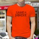 Humoristisch Herrenmode T-Shirt - Game of Fondue, Safety Orange