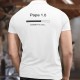 Polo shirt homme humoristique - Papa 1.0, installation en cours - barre de téléchargement du programme Papa