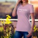 T-shirt mode coton Dame - Française, What else ?, 52-Rose Pâle