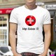 Men's fashion soccer T-Shirt - Hop Suisse, White