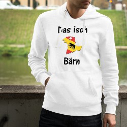 Sweatshirt blanc à capuche - Das isch Bärn - pour femme ou homme