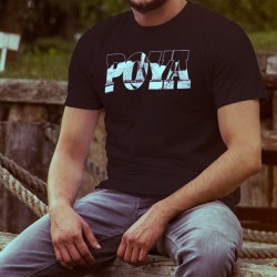 Herren Mode Baumwolle T-Shirt - Poya-Brücke, 36-Schwarz