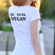 Donna moda T-shirt - Je suis VEGAN