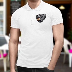 Polo shirt mode homme - Ours et puck de hockey bernois