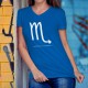 Donna moda cotone T-Shirt - segno zodiacale Scorpio, 51-Royal