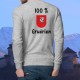 Men's Sweatshirt - 100 pourcent Gruérien, Ash Heater
