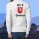 Herren Sweatshirt - 100 pourcent Gruérien, White