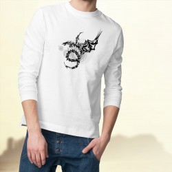 Men's Tribal Sweatshirt - Dragon Universe, White