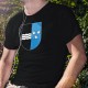 T-shirt coton mode homme -  Blason argovien, 36-Noir