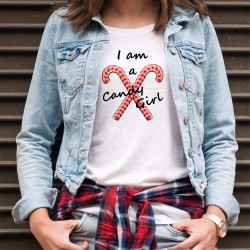 Women's funny fashionT-Shirt - I am a Candy Girl