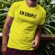 T-Shirt humoristique mode homme - EN COUPLE, Safety Yellow