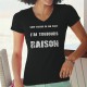 Donna cotone T-Shirt - J'ai toujours raison, 36-Nero