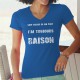 T-shirt mode coton Dame - J'ai toujours raison, 51-Bleu Royal