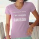 Women's cotton T-Shirt - J'ai toujours raison, 52-Light Pink