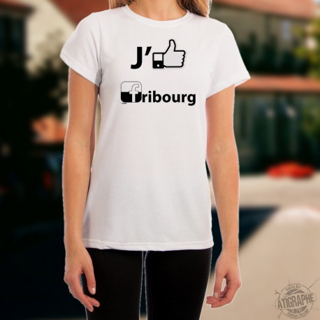 Donna moda T-shirt - J'aime Fribourg