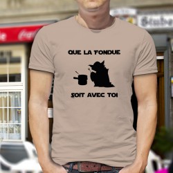 Uomo T-Shirt umoristica  - Que la Fondue soit avec Toi