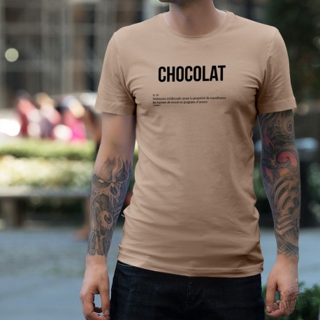 T-Shirt humoristique mode homme - CHOCOLAT, November White