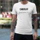 T-Shirt humoristique mode homme - CHOCOLAT, White