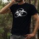 Men's Fashion cotton T-Shirt - BioHazard, 36-Black