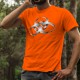 Men's Fashion cotton T-Shirt - BioHazard, 44-Orange